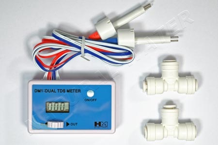 TDS mètre 2 sondes HM Digital DM-1 pour tuyaux 1/4"