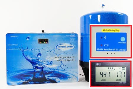 Osmoseur Breveté 400GPD, 11G, "Vacances Tranquilles", TDS 2 sondes HM LDM-100R, Stop Fuite