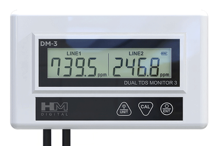 DM-3 HM Digital TDS/EC 2 sondes pour tuyaux 1/4"